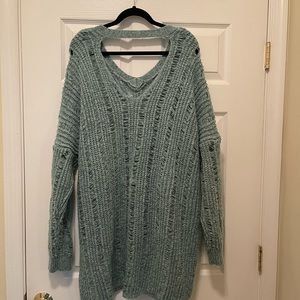 Long Sleeve Teal Sweater